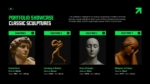 An Image That Shows Art Portfolio Presentation Template. Portfolio Showcase Classic Sculptures Presentation PowerPoint and Google Slides