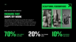 An Image That Shows Art Portfolio Presentation Template. Sculpture Foundation Modern Art Sculpture Portfolio PPT and Google Slides
