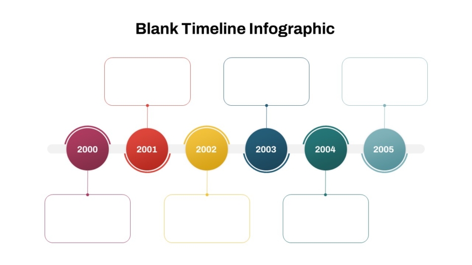 An Image That Shows Blank Timeline PowerPoint Template