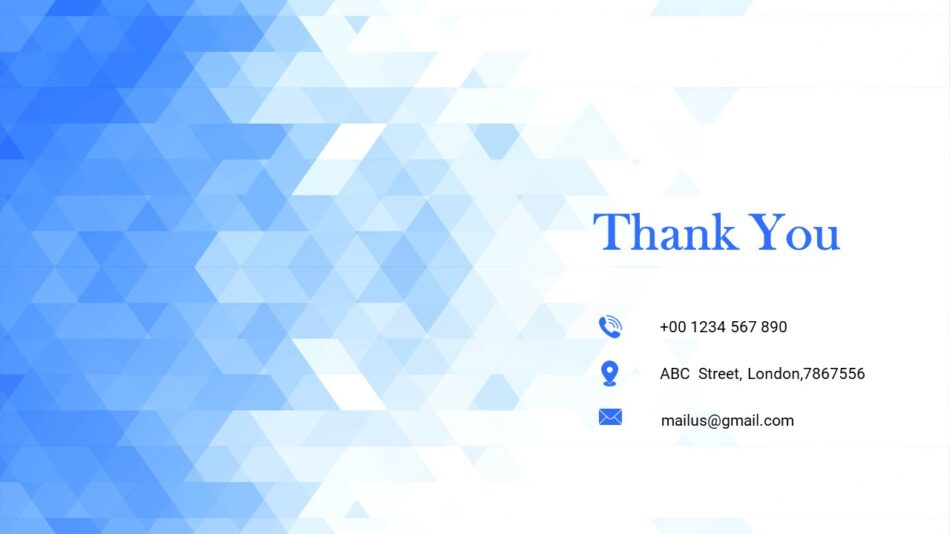 An Image Shows a Business Presentation Thank You Slide