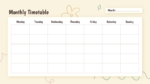 Doodle Monthly Timetable Presentation Templates. Doodle Daily Agenda Template for PowerPoint and Google Slides