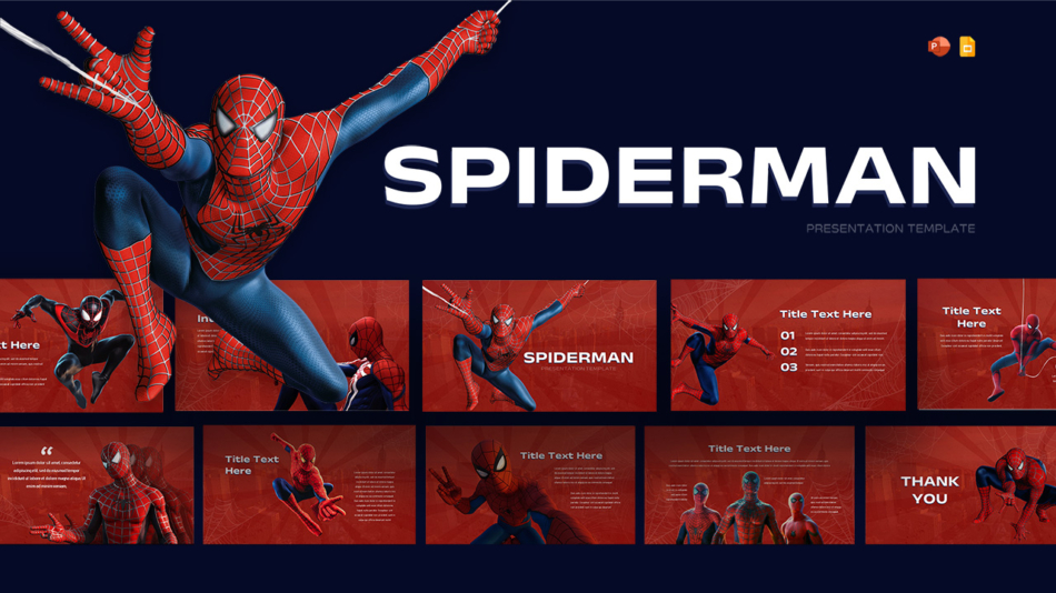 An Image That Shows a Dynamic Spiderman PowerPoint Templates and Google Slides, Learn how to choose and customize Professional Google Slides Templates
