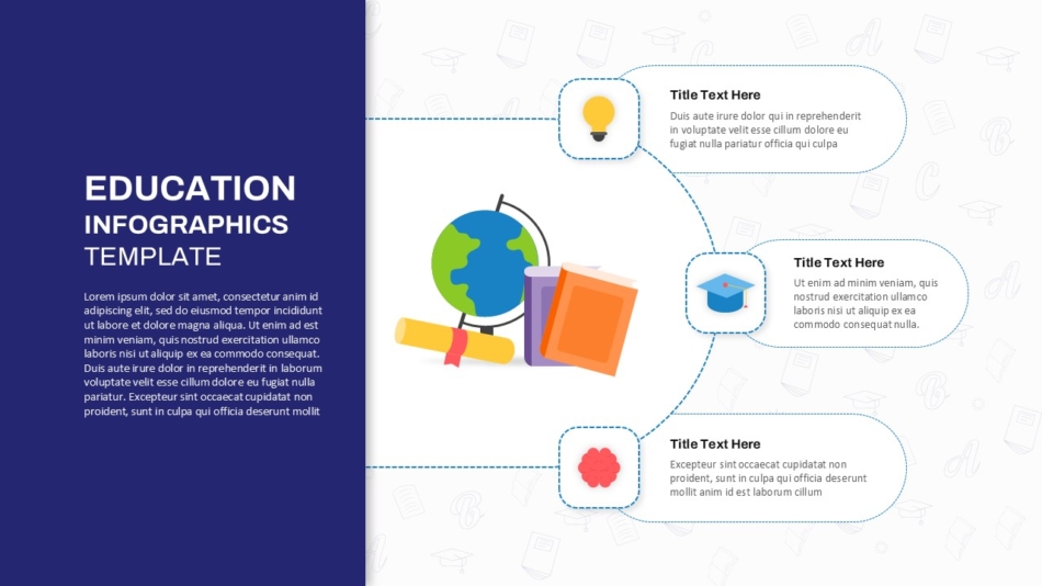 An Image That Shows Education Infographics PowerPoint Template. Learn how to design Infographic PowerPoint slides