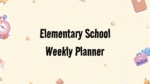 An Image that Shows an Elementary School Weekly Planner Template Google Slides and PowerPoint