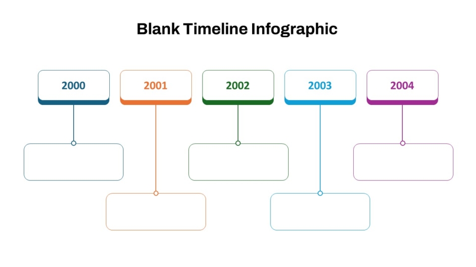 An Image That Shows Empty Timeline PowerPoint Google Slides Template. Design structured presentations using a Blank Timeline Template built for PowerPoint and Google Slides