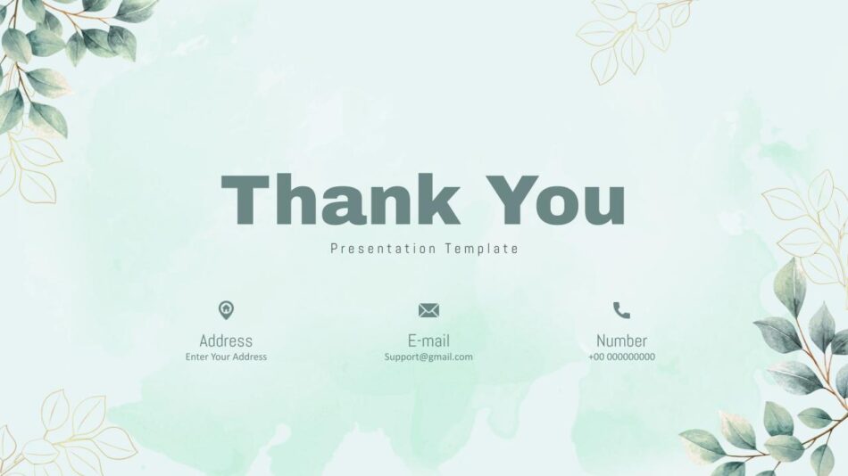 An Image that Shows an End Thank You Slide Template