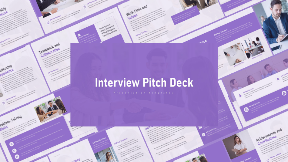 An Image that Shows a Interview Pitch Deck Presentation Templates. What is a pitch deck, and how does it work?