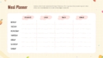 An Image That Shows a Meal Planner Templates For PowerPoint and Google Slides. Using This Elementary School Weekly Planner Presentation Template