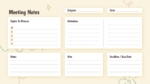 An Image That Shows Meeting Notes Templates for PowerPoint and Google Slides. Doodle Daily Agenda Template for PowerPoint and Google Slides
