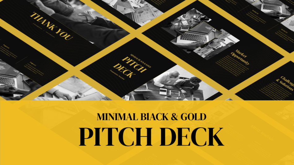 An Image That Shows Minimal Black And Gold PowerPoint Templates. What is a pitch deck, and how does it work?