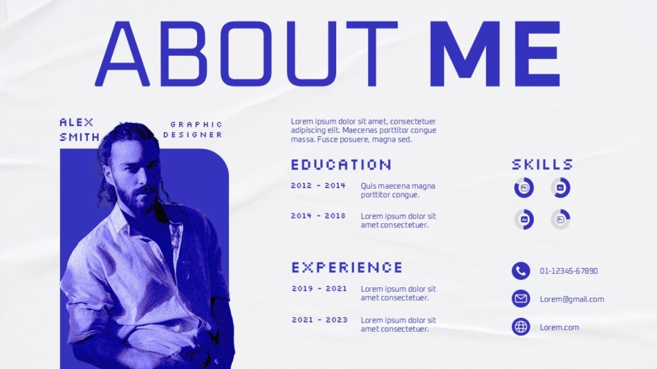 An Image that Shows Stylish About Me Slide for PowerPoint and Google Slides