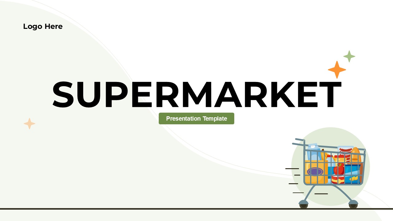 An Image That Shows Supermarket Presentation Template for Google Slides and PowerPoint, Supermarket Presentation Template for PowerPoint and Google Slides