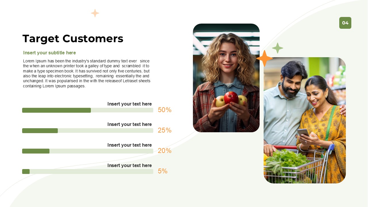 An Image That Shows Target Customers of Supermarket Presentation Template for PowerPoint and Google Slides