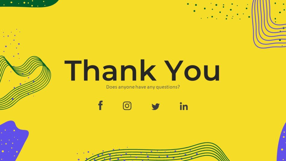 An Image That Shows a Thank You Slide For Presentation Template