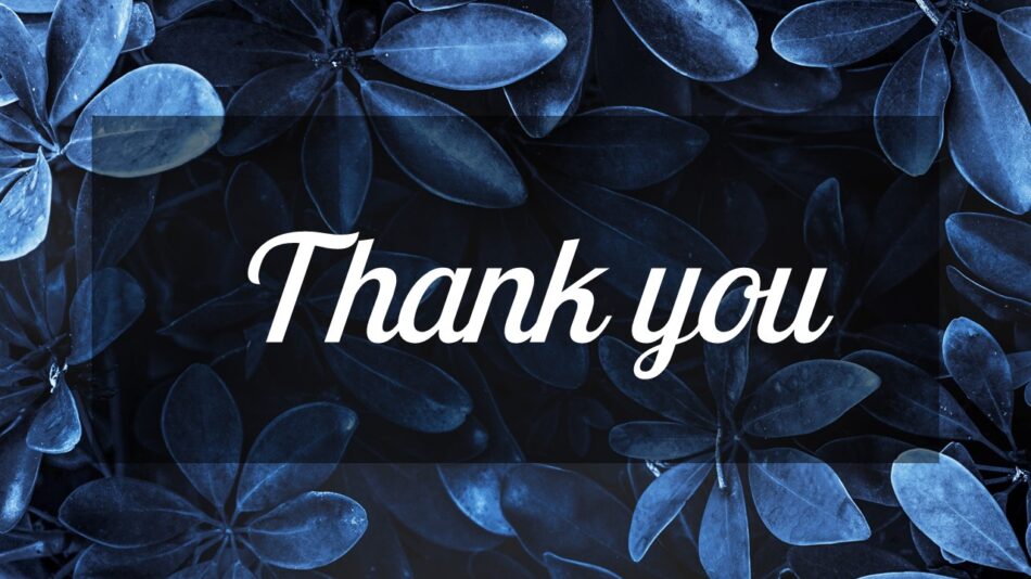 An Image That Shows a Thank You Slide