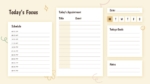 An Image That Today’s Focus Slide of Doodle Daily Agenda Templates. Doodle Daily Agenda Template for PowerPoint and Google Slides