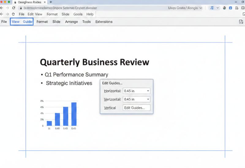 An Image that is a Google Slides Template Interface. That Represents Use Consistent Margins. Discover how to make Google Slides look good with structured