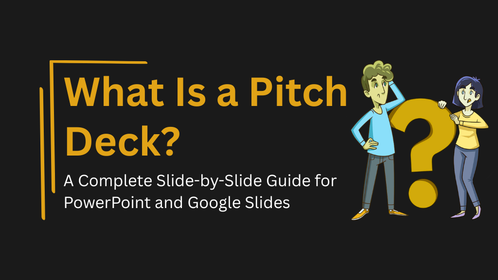 An Image That Shows Two Persons Pointing out. One Person Ask to Another Person What Is a Pitch Deck? A Complete Slide-by-Slide Guide for PowerPoint and Google Slides