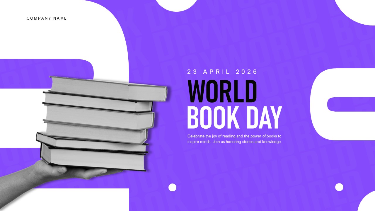 An Image That Shows a World Book Day Template for PowerPoint and Google Slides
