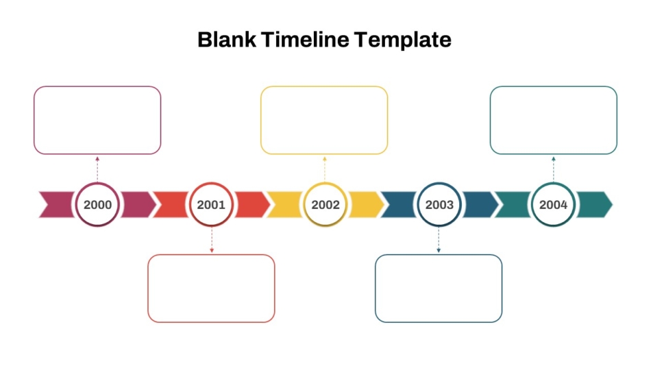 An Image That Shows a Year-by-Year Blank PowerPoint Timeline Template For Free