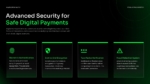 An Image That Shows Advanced Security for Safe Digital Payments Presentation Templates. Digital Wallet App Template for PowerPoint and Google Slides