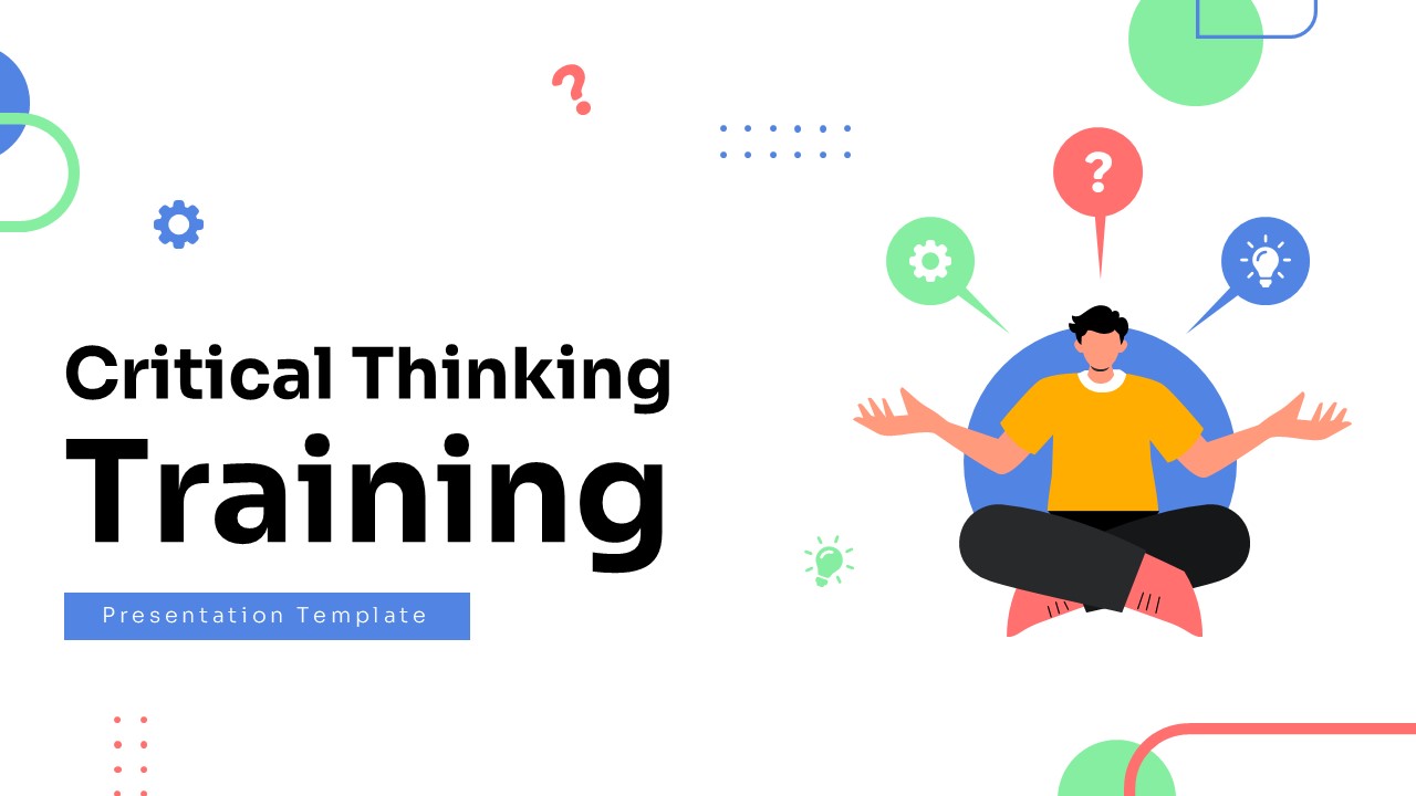 An Image That Shows a Critical Thinking Training Presentation Template, Editable Critical Thinking Training template for PowerPoint and Google Slides