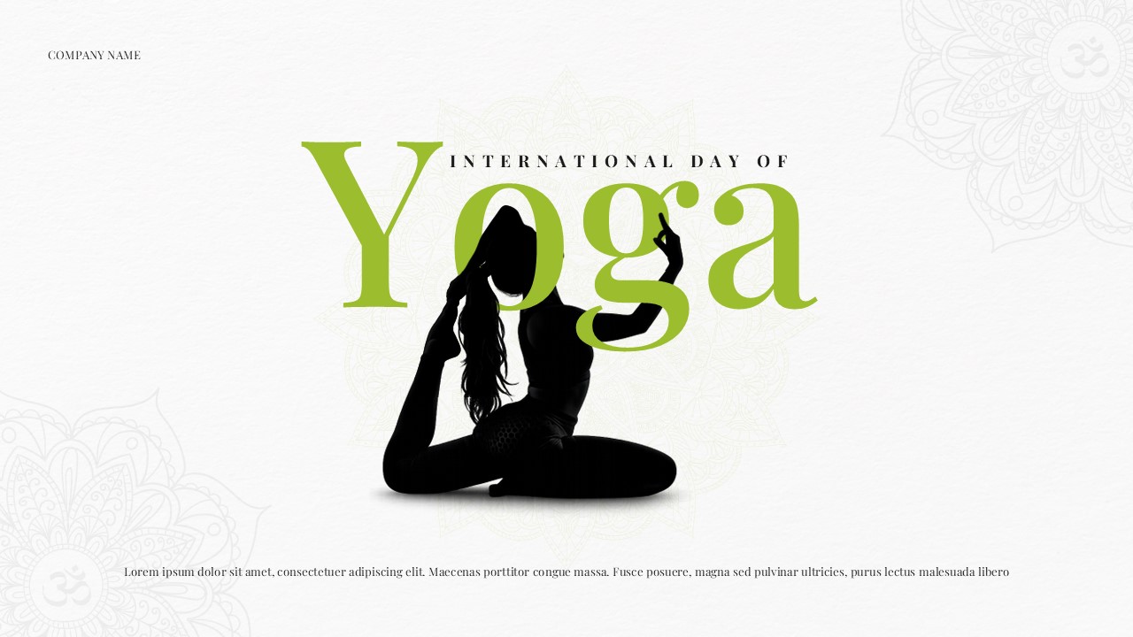 An Image that Shows a International Yoga Day Template for PowerPoint and Google Slides