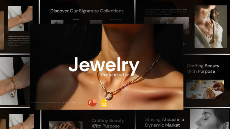 An Image That Shows Jewelry PowerPoint Presentation Templates, Find Free Google Slides themes designed for business meetings, education presentations