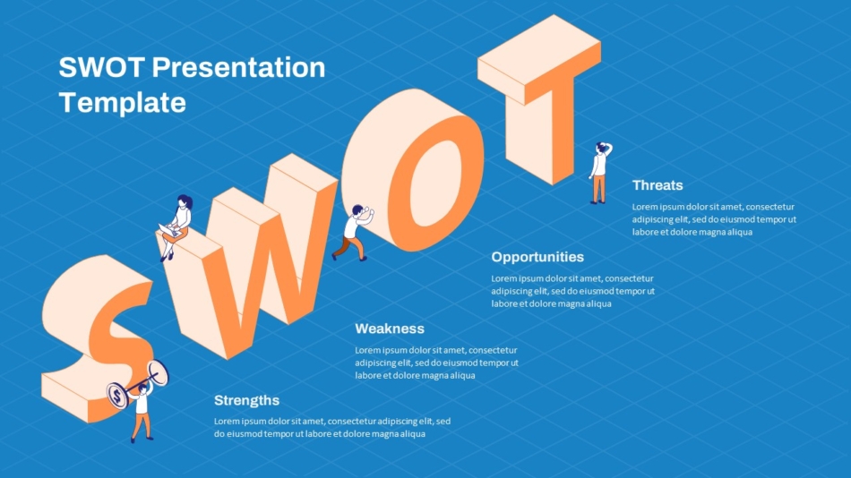 An Image That Shows an SWOT Presentation Template for PowerPoint and Google Slides, SWOT analysis template