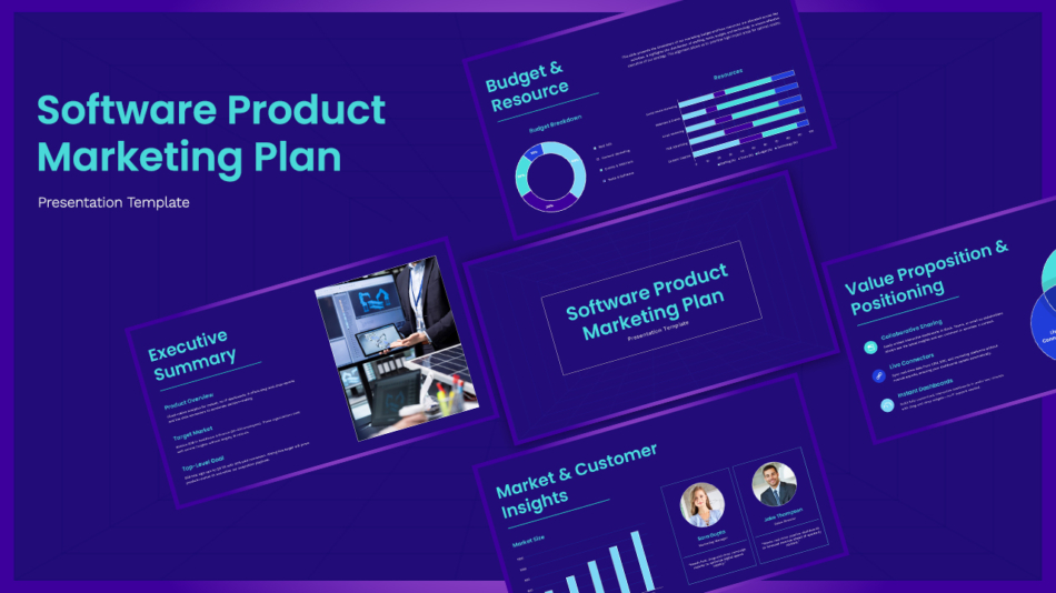 An Image that Shows Software Product Marketing Plan PPT Google Slides, Download Professional PowerPoint Templates for free