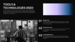 An Image That Shows Tools & Technologies Used Template. Internship Report Template for PowerPoint and Google Slides
