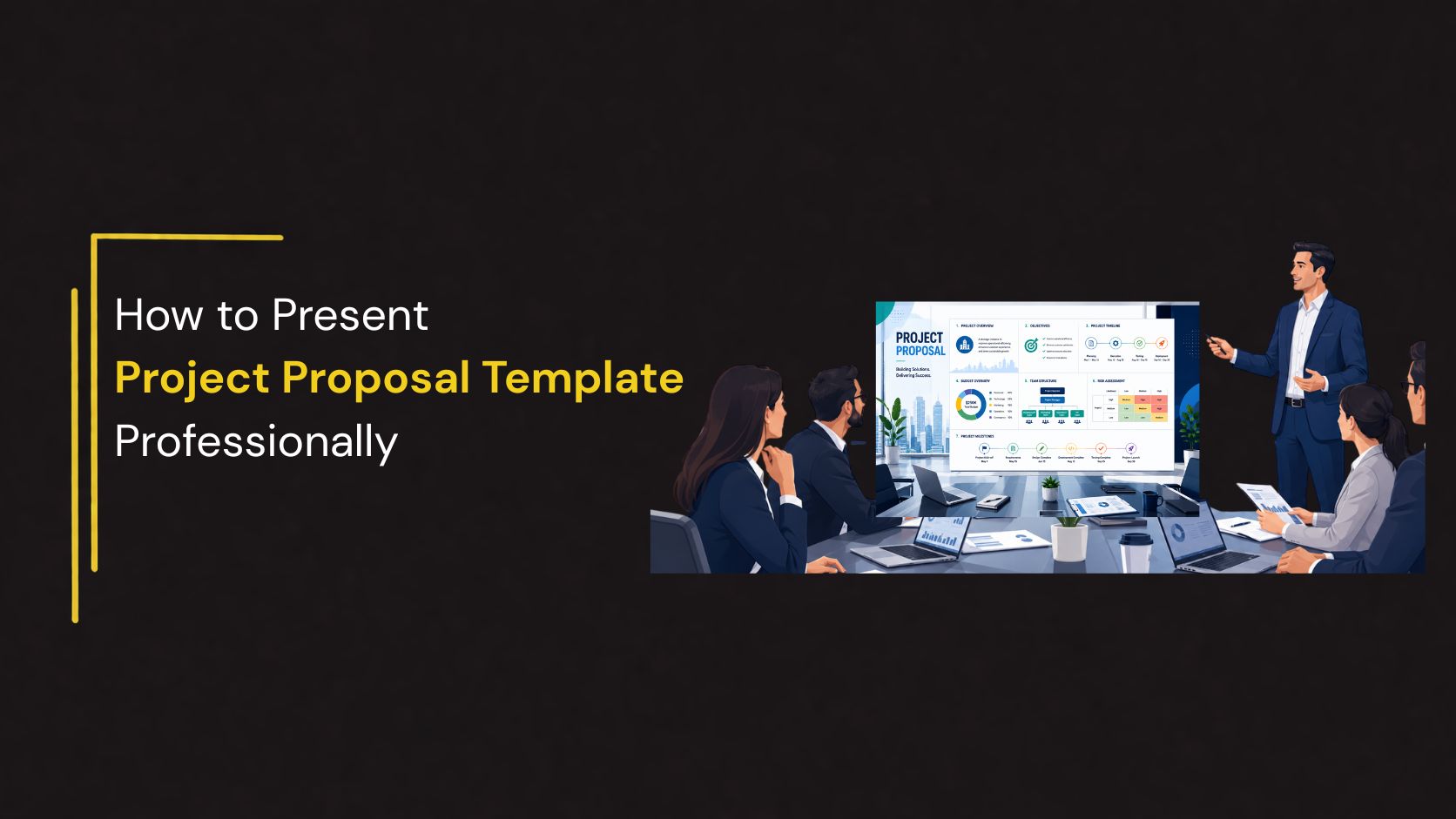 Professional project proposal presentation blog banner featuring the title 