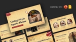 Vintage Style Sports Theme Presentation Template featuring retro-inspired slides with classic sports imagery, historical timelines, athlete profiles, training strategies, and vintage typography for PowerPoint and Google Slides.