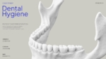 Dental Hygiene Case Study cover slide template featuring a realistic 3D jaw model, modern clinical layout, and editable design for presenting patient case presentations in PowerPoint and Google Slides.