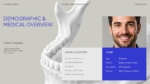 Dental Hygiene Demographic and Medical Overview slide template featuring patient profile, chief complaint, medical history, and demographic information in an editable PowerPoint and Google Slides layout.