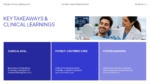 Dental Hygiene Key Takeaways and Clinical Learnings slide template featuring sections for clinical skills, patient-centered care, future learning, and case reflection in editable PowerPoint and Google Slides format.