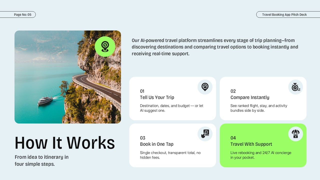 Travel Booking App Pitch Deck 