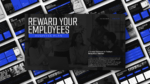Reward Your Employees Business Plan presentation cover with employee recognition strategy