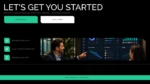 Software Demo Presentation Template closing slide featuring free trial and demo calls to action, contact information, software dashboard imagery, and a thank-you message.