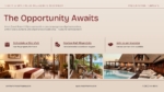 Resort investment opportunity closing slide with calls to action, property images, and contact information.