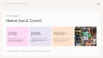 Nostalgia Economy market size and growth slide with editable statistics and retro gaming imagery.