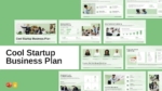 Cool startup business plan presentation template with multiple business strategy and pitch slides.